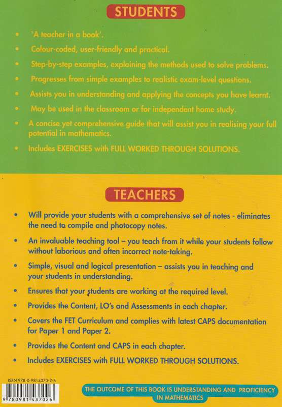 MATHS HANDBOOK AND STUDY GUIDE: MATHS MADE EASY: GRADE 10 by Kevin Smith