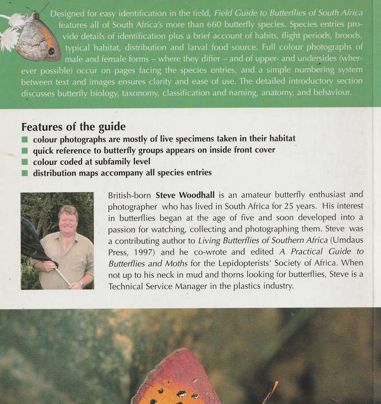 FIELD GUIDE TO BUTTERFLIES OF SOUTH AFRICA by Steve Woodhall