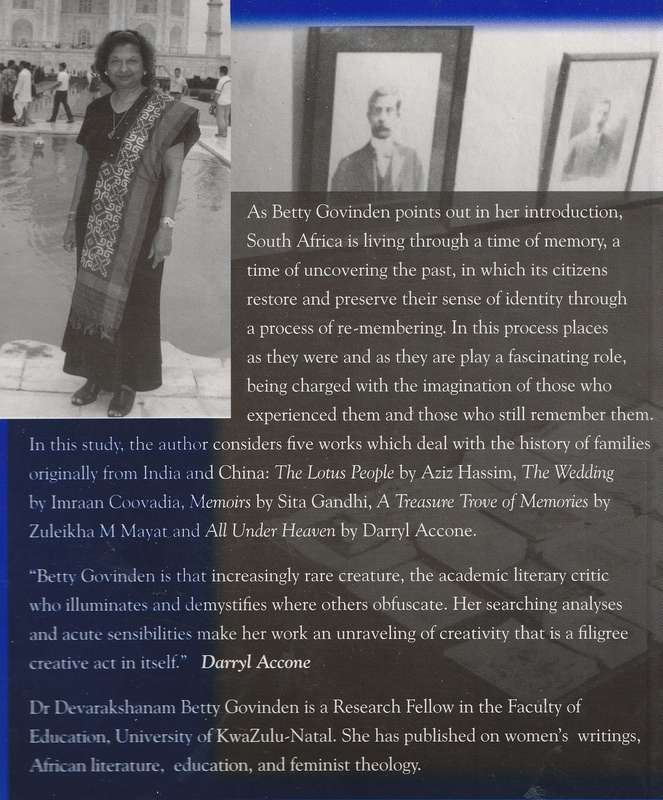 A TIME OF MEMORY: REFLECTIONS ON RECENT SA WRITINGS - Devarakshanam Betty Govinden