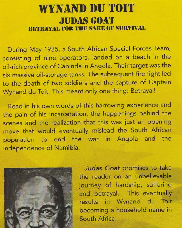 JUDAS GOAT: BETRAYAL FOR THE SAKE OF SURVIVAL by Wynand du Toit