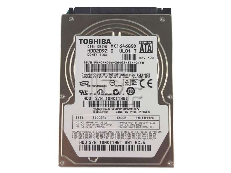 160GB TOSHIBA HARD DRIVE