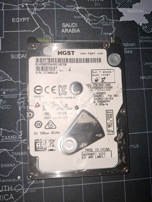 500GB HGST HARD DRIVE (2.5" laptop size)
