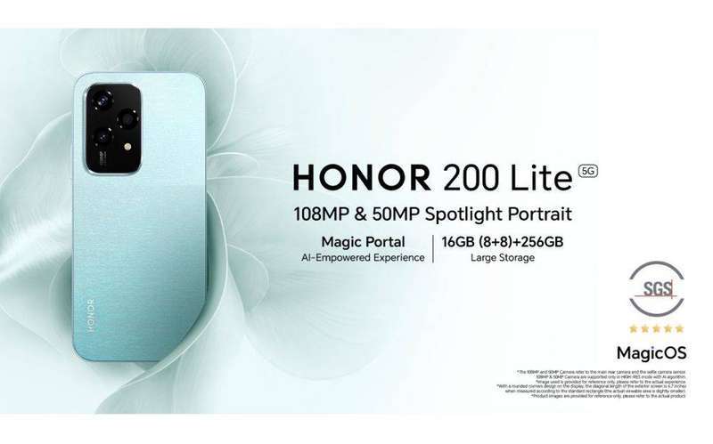 BRAND NEW SMARTPHONE | HONOR 200 LITE, 256G/16G| 108MP TRIPLE CLEAR CAM, FINGERPRINT,AMOLED DISPLAY,