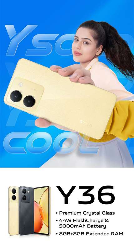 Like new Vivo Y36 smartphone 2024 model, 16GB/128GB, 50MP camera, Snapdragon chip