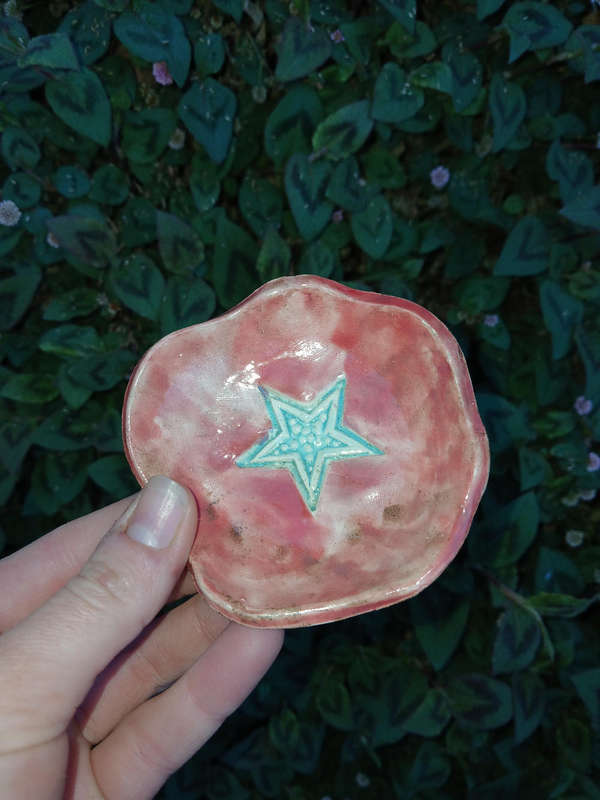 Handmade Ceramic trinket bowl.