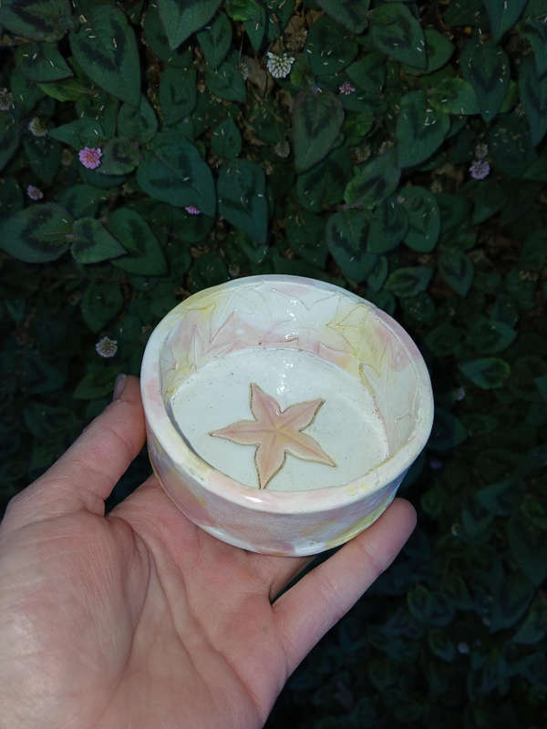 Handmade Ceramic trinket bowl.