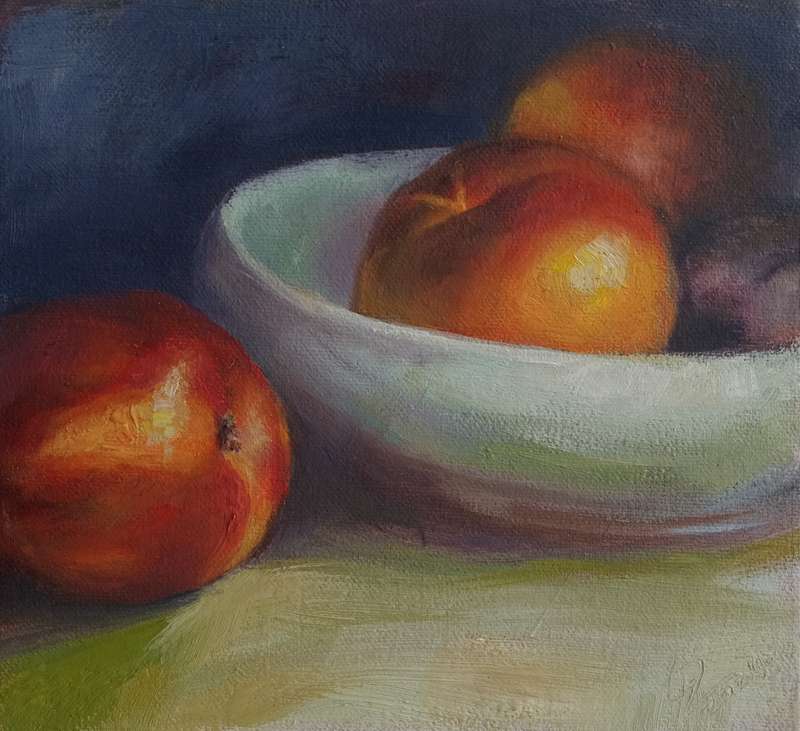 Nectarines & Plums in a bowl