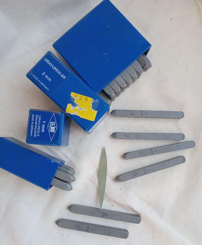 Gravurem 2mm letter & 1mm number metal stamps made in germany