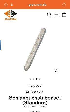 Gravurem 2mm letter & 1mm number metal stamps made in germany