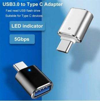 USB C Male To USB 3.0 Female Adapters - Silver