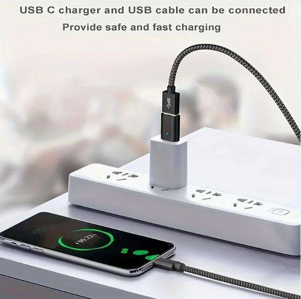 USB C Male To USB 3.0 Female Adapters - Silver