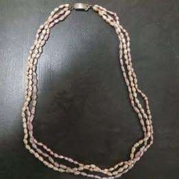 Vintage Freshwater Pearls Necklace with Silver Clasp