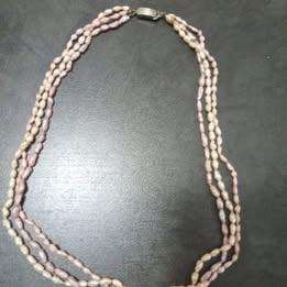 Vintage Freshwater Pearls Necklace with Silver Clasp
