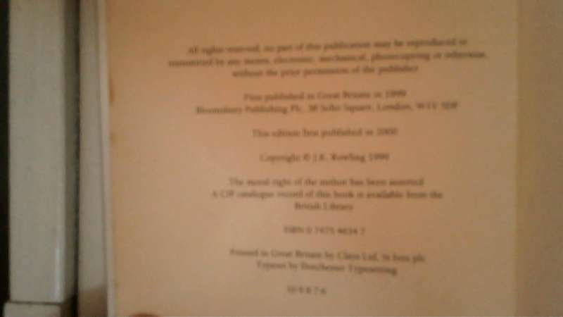 Harry Potter books 1-5 (4 first editions)