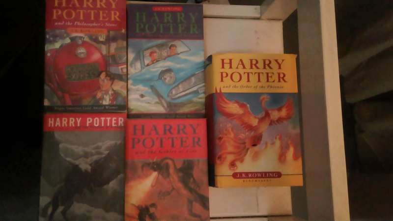 Harry Potter books 1-5 (4 first editions)