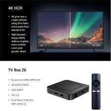 Z6 Android 4K Android 10.0 Smart TV Box Allwinner H313 BT5.0 2.4G/5G Dual Wi-F 2G/8G Set Top Box 2GB