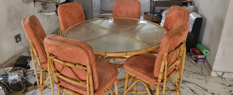 Bamboo table 6 seater