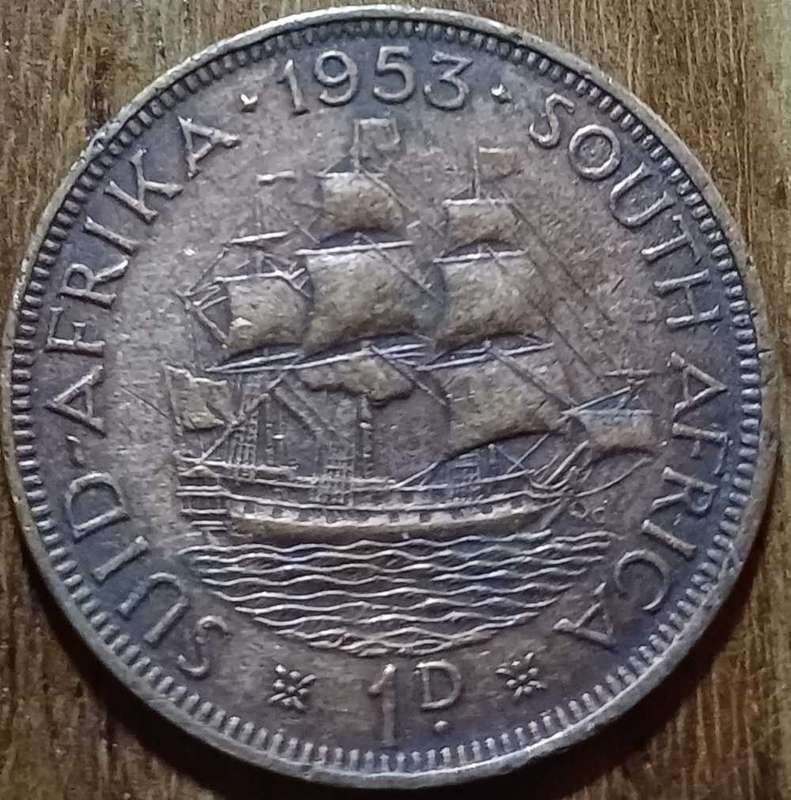 1953 SA Union 1 Penny