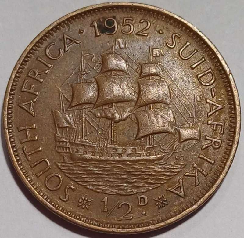 1952 SA Union Half Penny