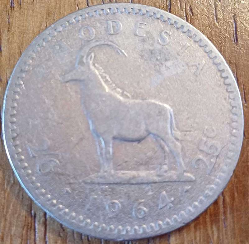 1964 25 cent Rhodesia
