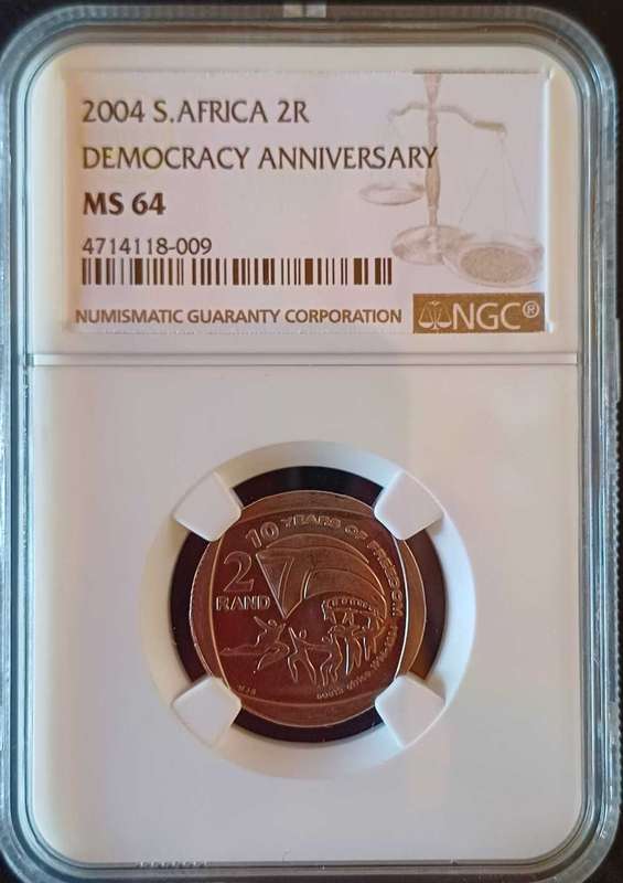 2004 South Africa R2 Democracy Anniversary MS64