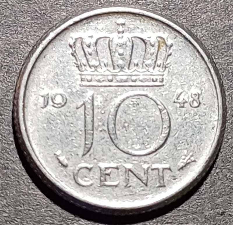 1948 Netherlands 10 Cent