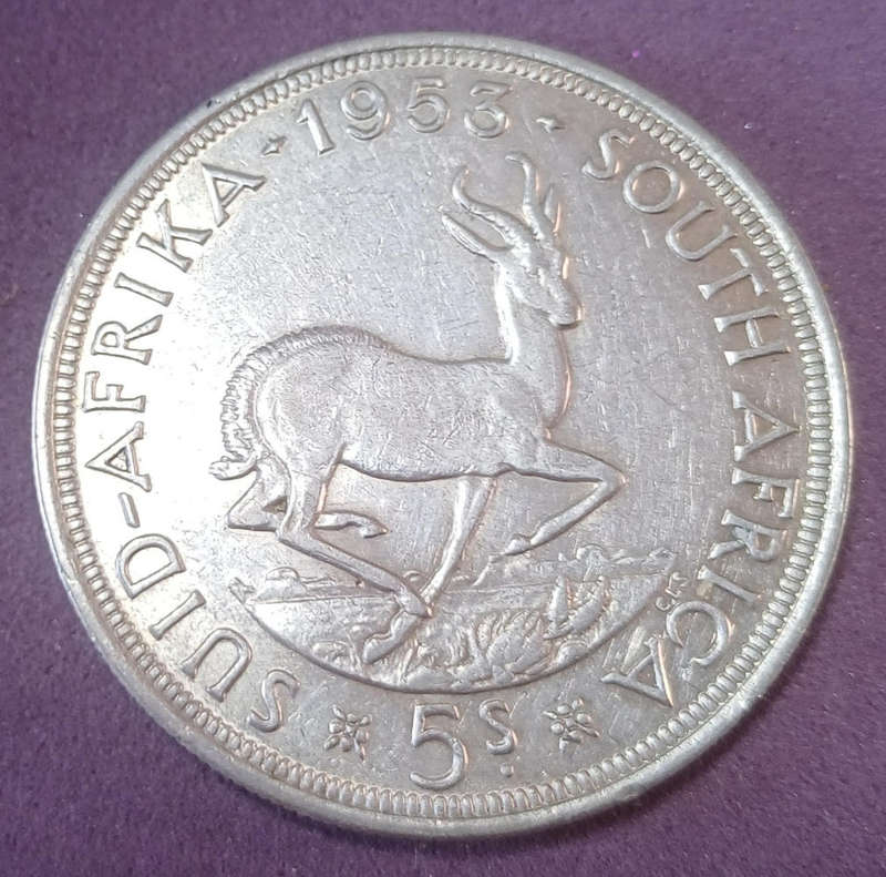 1953 Union 5 Shillings