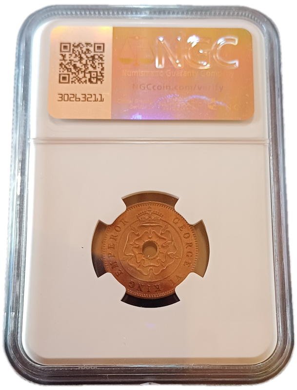 1943 Southern Rhodesia Half Penny
