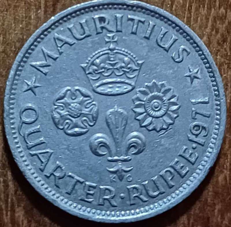1971 Mauritius Quarter Rupee