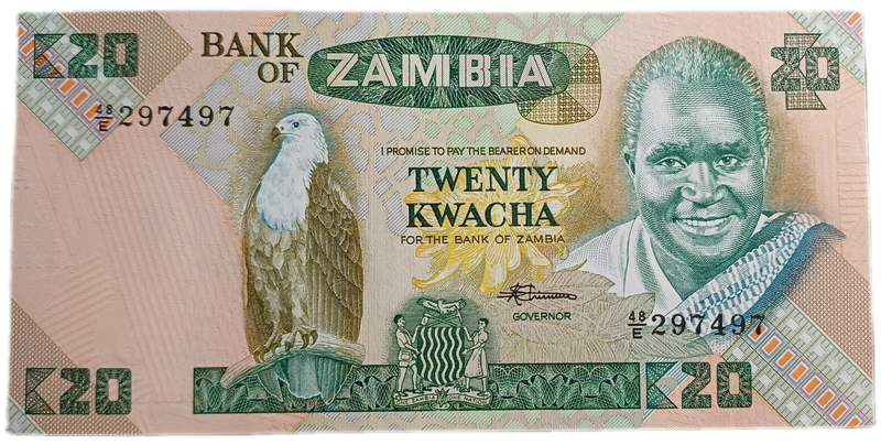 Zambia Bank Note Twenty Kwacha
