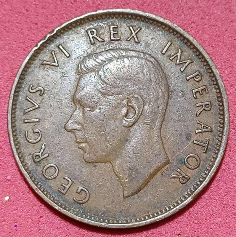 1945 Union Half Penny