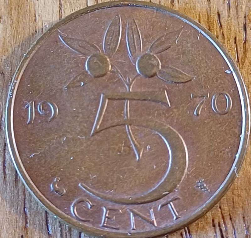 1970 Netherlands 5 Cent
