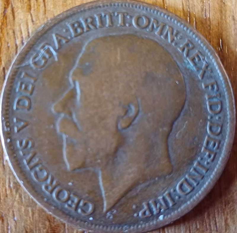 1919 GB 1 Penny King George V