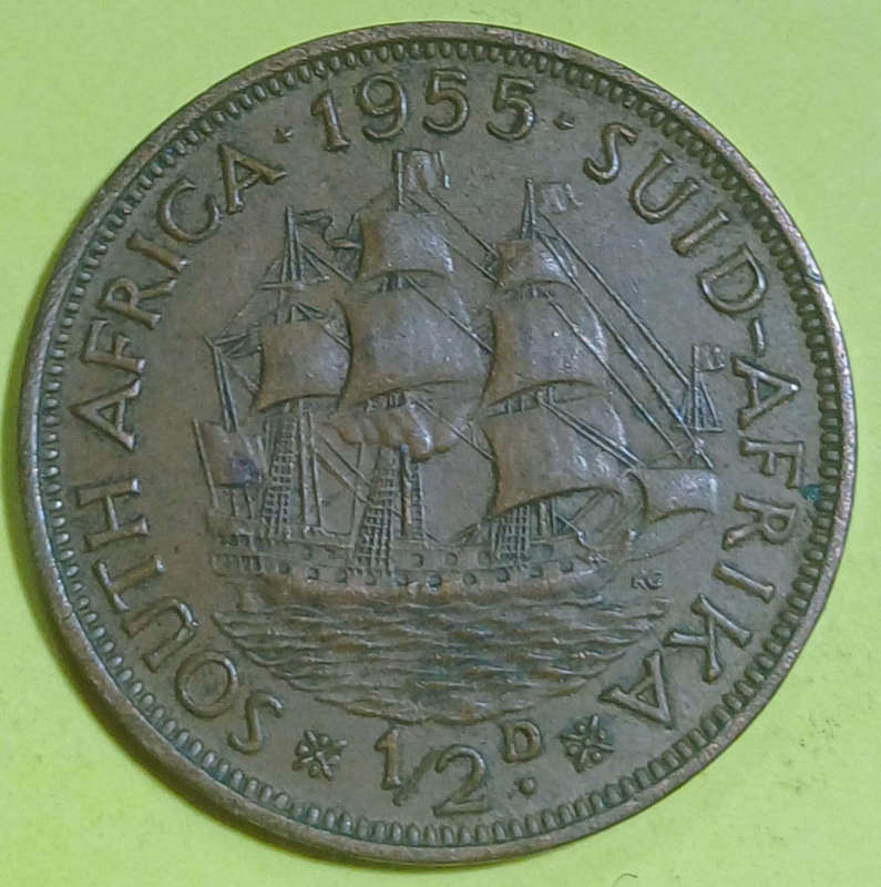 1955 Union Half Penny