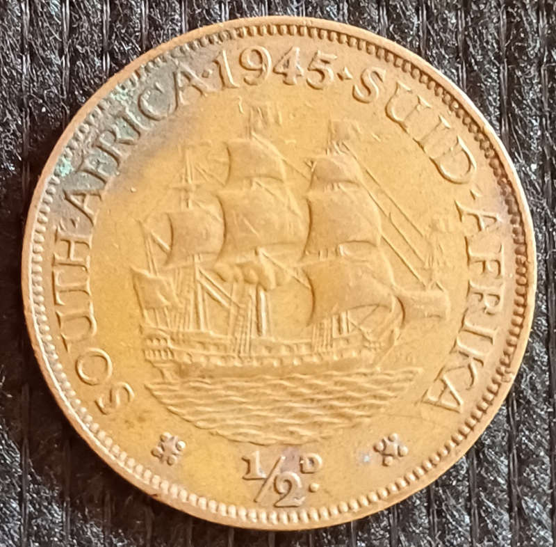 1945 Union Half Penny