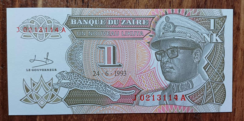Zaïre Bank Note 1 Nouveau Likuta (UNC)