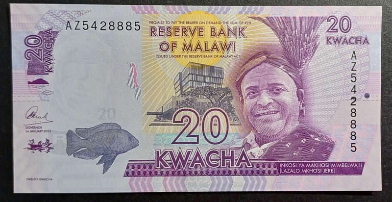 Malawi Bank Note 20 Kwacha (UNC)
