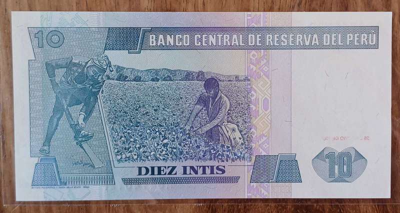Peru Bank Note 10 Intis (UNC)