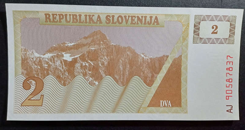 Slovenia Bank Note 2 Tolar