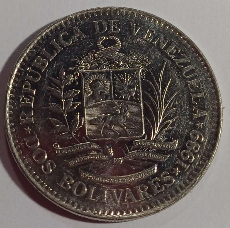 1989 Venezuela 2 Bolivares
