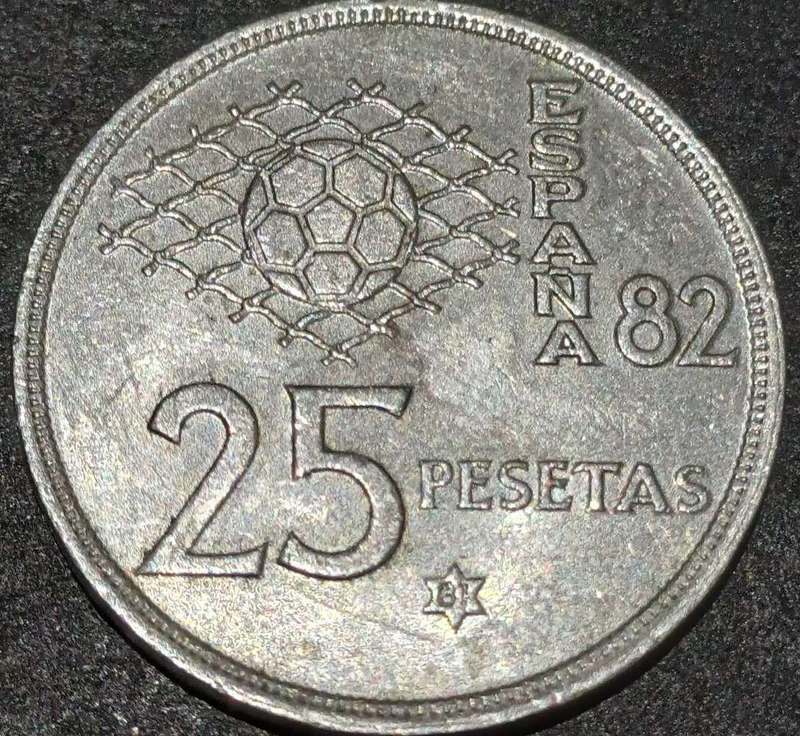 Spain 25 Pesetas - FIFA World Cup of Spain