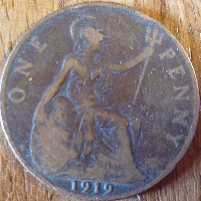 1919 GB 1 Penny King George V