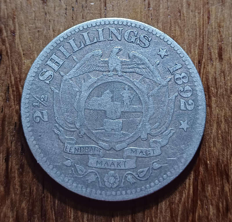 1892 ZAR 2.5 Shillings