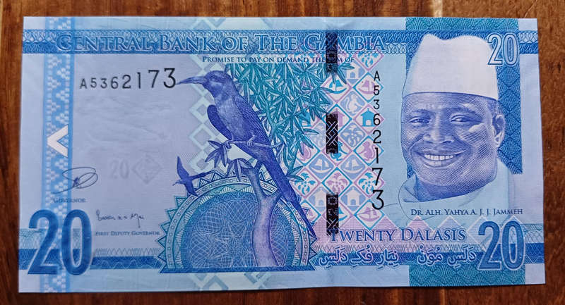 Gambia Bank Note 20 Dalasis