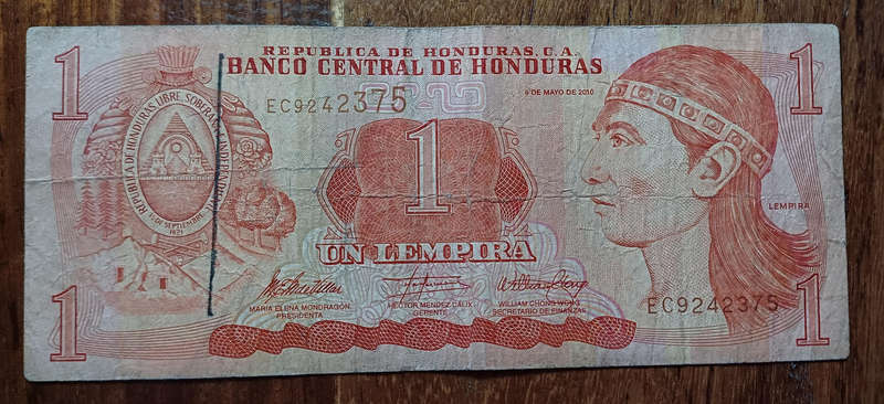 Honduras Bank Note 1 Lempira