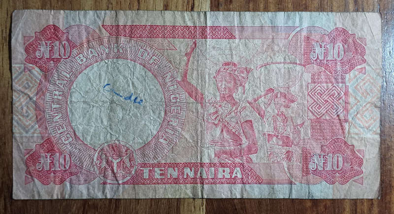 Nigeria Bank Note 10 Naira