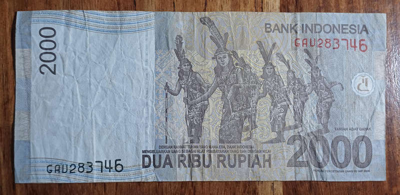 Indonesia Bank Note 2000 Rupiah