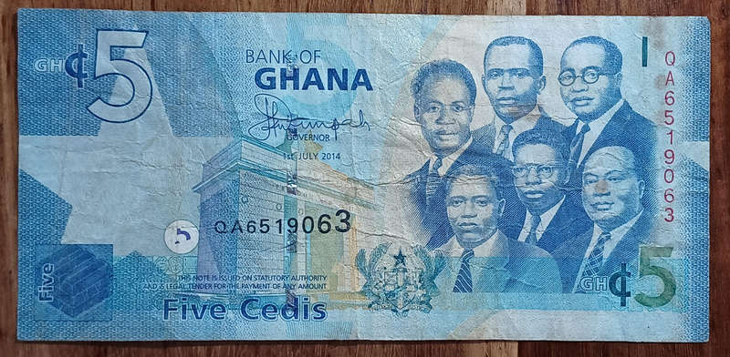 Ghana Bank Note 5 Cedis