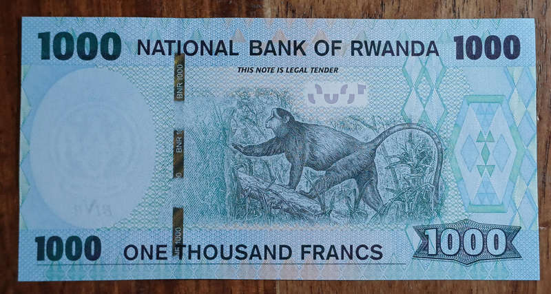 Rwanda Bank Note 1000 Francs (UNC)