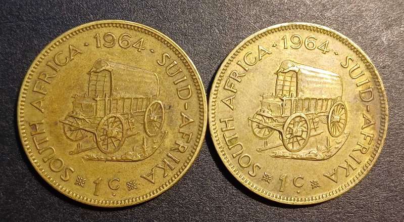 1964 SA 1 Cents (2 Coins)